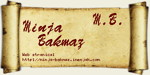 Minja Bakmaz vizit kartica